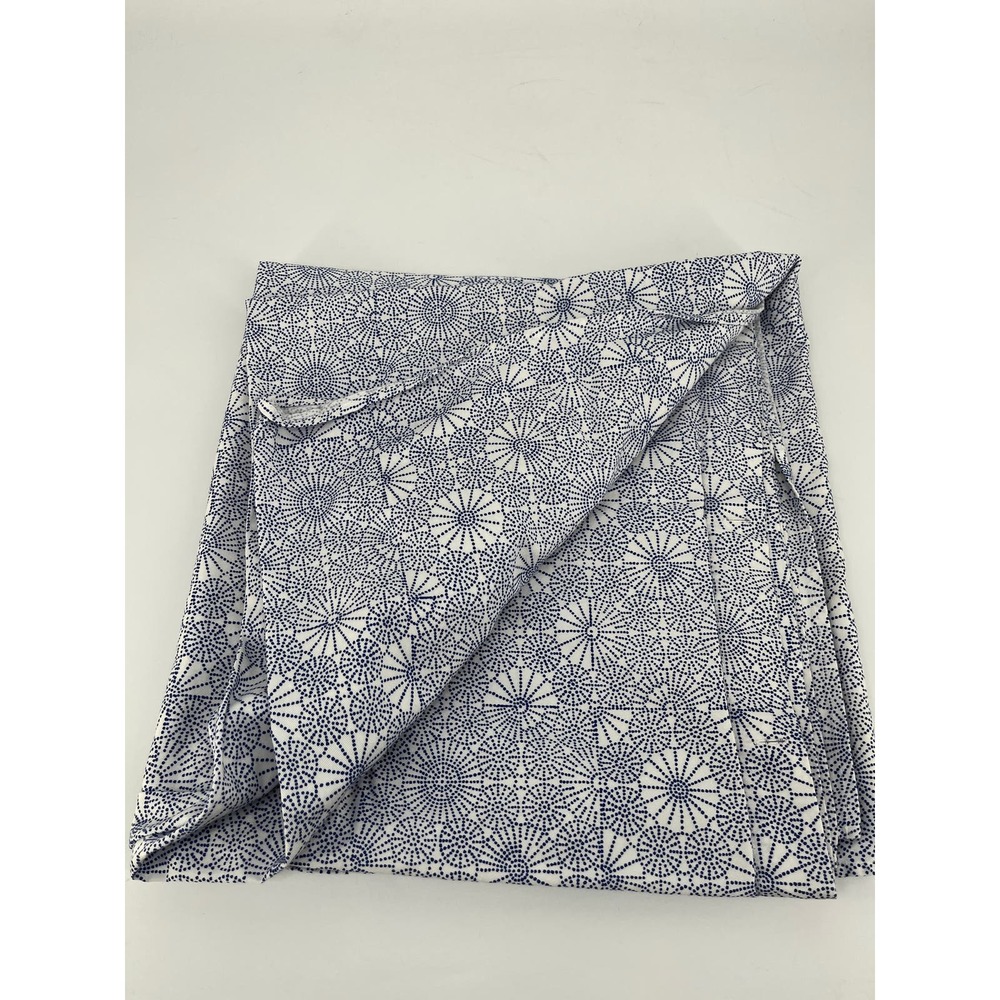 Marimekko Blue and White Radial Geometric Shower Curtain